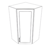 24x24" Wide x 42" High Corner Wall Cabinet - Thermofoil Doors