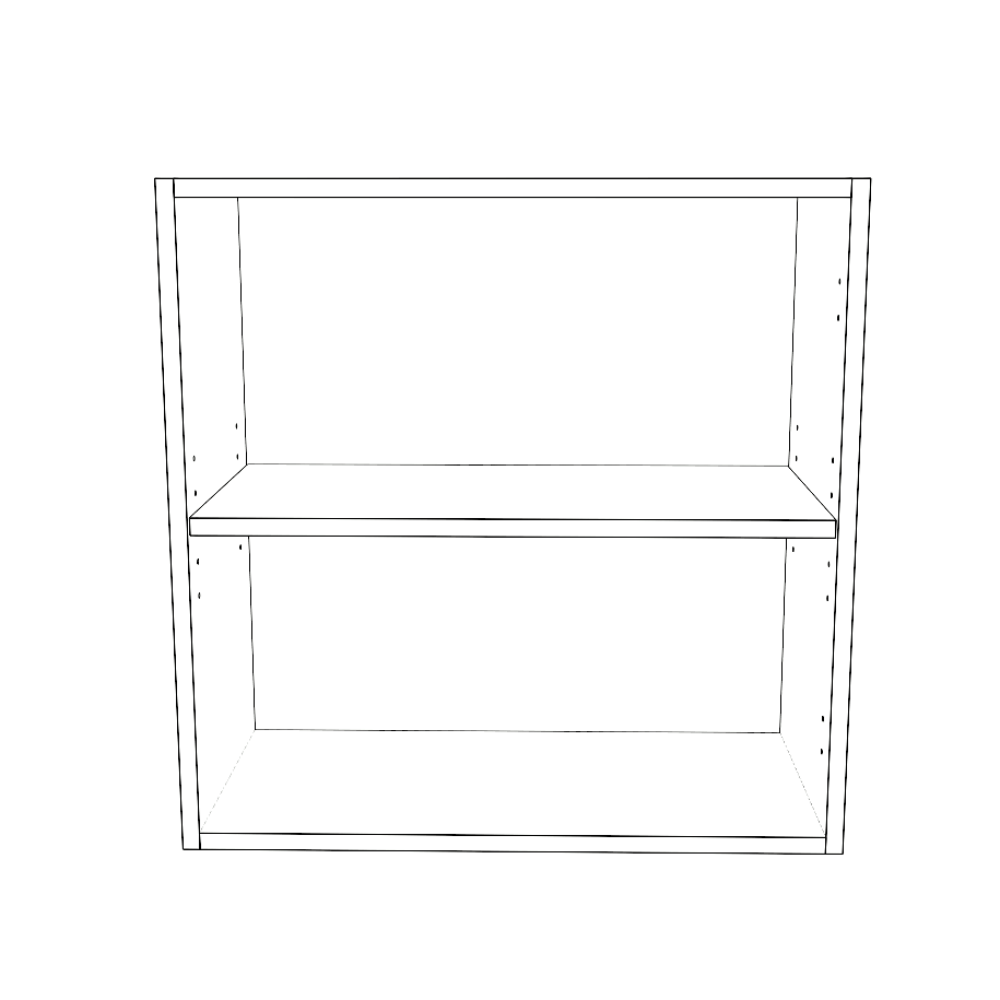 24" Wide 24" High Blind Corner Wall Cabinet - Door on Right/Left Side - Thermofoil Doors