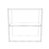 24" Wide x 24" High Wall Cabinet - Painted Doors