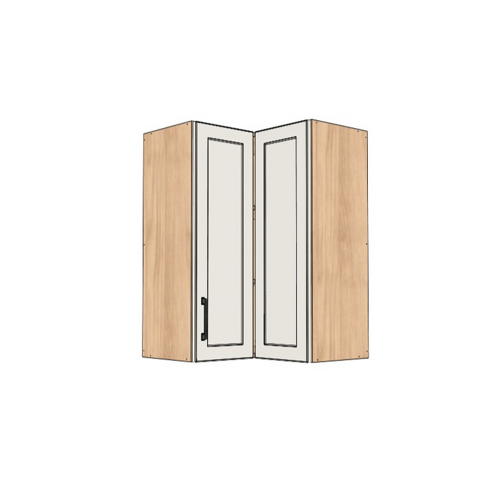 24x24" Wide x 34" High Corner Wall Cabinet - (Ply Wood Boxes - Thermofoil Doors)