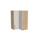 24x24" Wide x 36" High Corner Wall Cabinet - (Ply Wood Boxes - Flat Panel Doors)