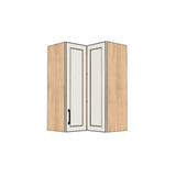 24x24" Wide x 36" High Corner Wall Cabinet - (Hardrock Maple Melamine Boxes - Painted Doors)