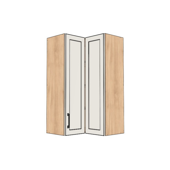 24x24" Wide x 42" High Corner Wall Cabinet - (Ply Wood Boxes - Thermofoil Doors)