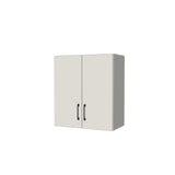 24" Wide x 27" High Fridge/Stove Cabinet - (White Melamine Boxes - Flat Panel Doors)