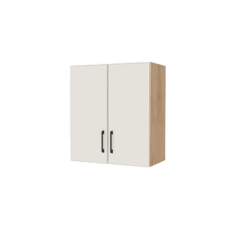 24" Wide x 27" High Fridge/Stove Cabinet - (Hardrock Maple Melamine Boxes - Flat Panel Doors)