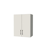 24" Wide x 30" High Wall Cabinet - (White Melamine Boxes - Flat Panel Doors)