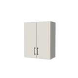 24" Wide x 30" High Fridge/Stove Cabinet - (White Melamine Boxes - Flat Panel Doors)