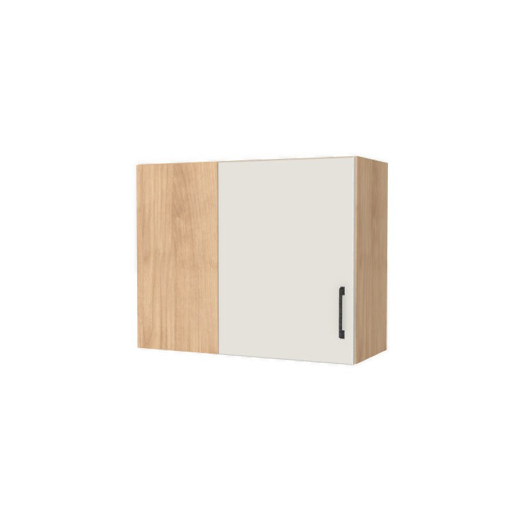 30" Wide 24" High Blind Corner Wall Cabinet - Door on Right/Left Side - (Hardrock Maple Melamine Boxes - Flat Panel Doors)