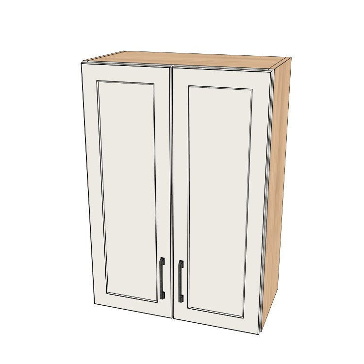 24" Wide x 34" High Wall Cabinet - (Hardrock Maple Melamine Boxes - Thermofoil Doors)