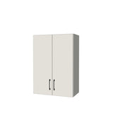 24" Wide x 34" High Wall Cabinet - (White Melamine Boxes - Flat Panel Doors)