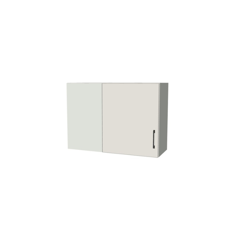 34" Wide 24" High Blind Corner Wall Cabinet - Door on Right/Left Side - (White Melamine Boxes - Flat Panel Doors)