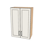 24" Wide x 36" High Wall Cabinet - (Hardrock Maple Melamine Boxes - Thermofoil Doors)