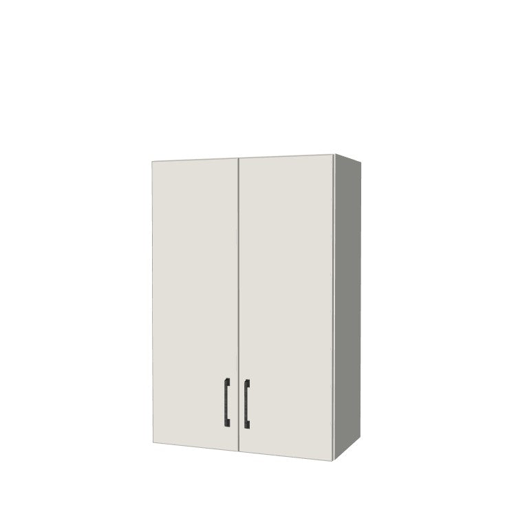 24" Wide x 36" High Wall Cabinet - (White Melamine Boxes - Flat Panel Doors)
