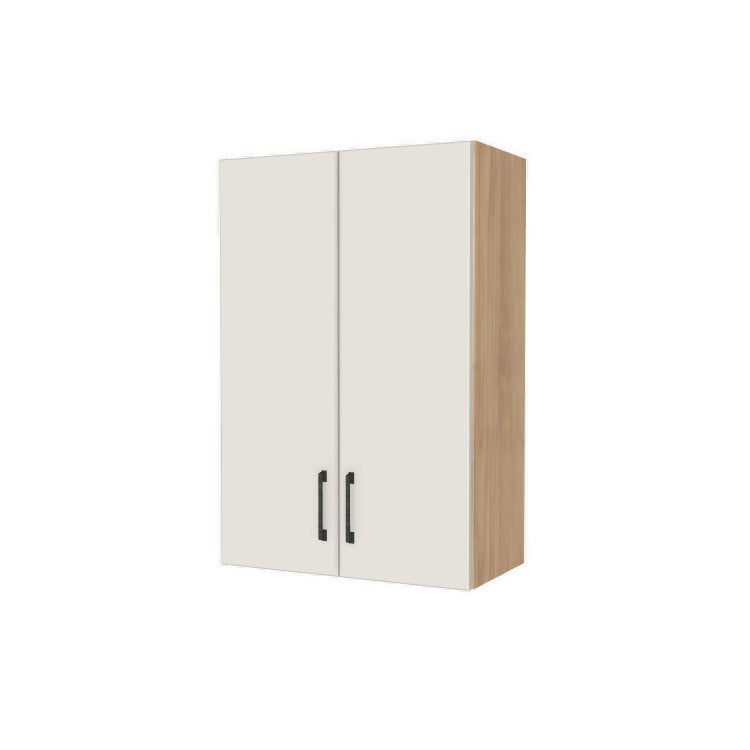 24" Wide x 36" High Wall Cabinet - (Hardrock Maple Melamine Boxes - Flat Panel Doors)
