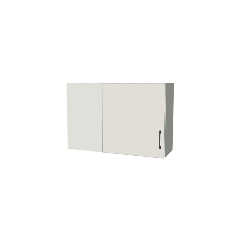 36" Wide 24" High Blind Corner Wall Cabinet - Door on Right/Left Side - (White Melamine Boxes - Flat Panel Doors)