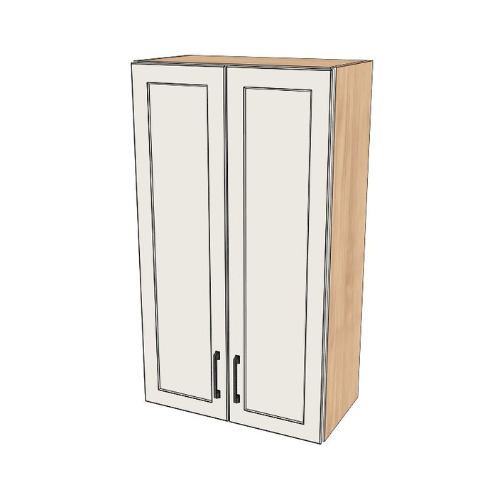 24" Wide x 42" High Wall Cabinet - (Hardrock Maple Melamine Boxes - Painted Doors)