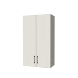 24" Wide x 42" High Wall Cabinet - (White Melamine Boxes - Flat Panel Doors)