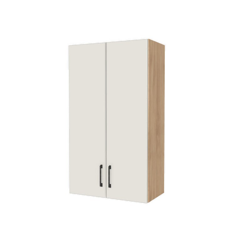 24" Wide x 42" High Wall Cabinet - (Hardrock Maple Melamine Boxes - Flat Panel Doors)