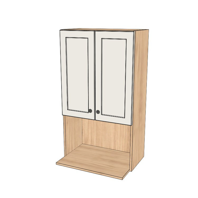 24" Wide x 42" High Microwave Cabinet - (Ply Wood Boxes - Painted Doors)