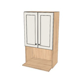 24" Wide x 42" High Microwave Cabinet - (Ply Wood Boxes - Painted Doors)