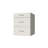 25" Wide Drawer Cabinet - (White Melamine Boxes - Flat Panel Doors)