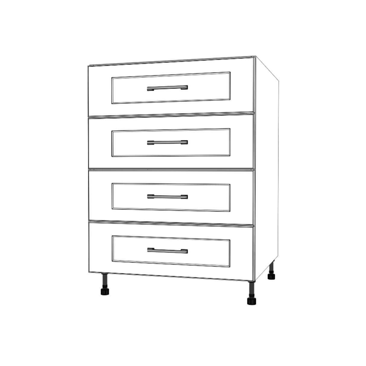 25" Wide Drawer Cabinet - Thermofoil Doors