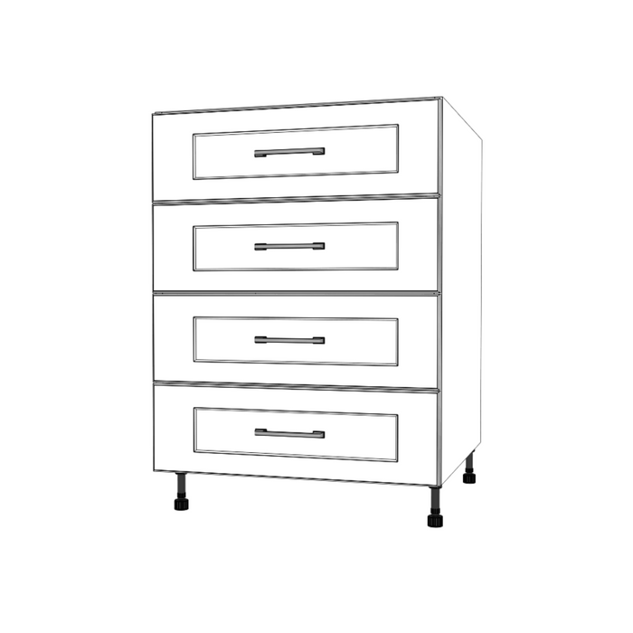 25" Wide Drawer Cabinet - Painted Doors