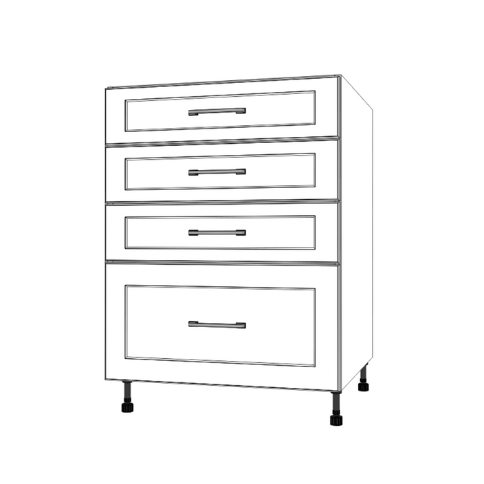 25" Wide Drawer Cabinet - Painted Doors