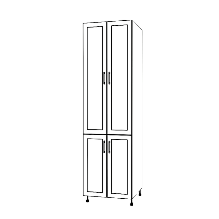 25" Wide Tall Pantry Cabinet - Painted Doors
