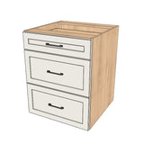 25" Wide Drawer Cabinet - (Ply Wood Boxes - Painted Doors)