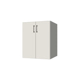 25" Wide Base Cabinet - (White Melamine Boxes - Flat Panel Doors)