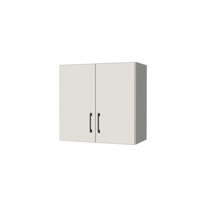 25" Wide x 24" High Wall Cabinet - (White Melamine Boxes - Flat Panel Doors)