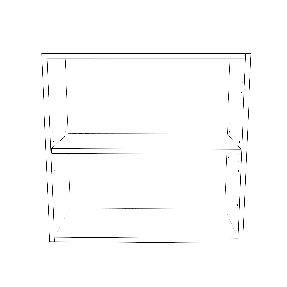 25" Wide x 24" High Wall Cabinet - Thermofoil Doors