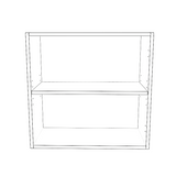 25" Wide x 24" High Wall Cabinet - Painted Doors