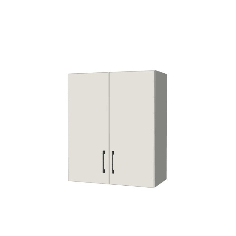 25" Wide x 30" High Wall Cabinet - (White Melamine Boxes - Flat Panel Doors)