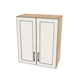 25" Wide x 30" High Wall Cabinet - (Hardrock Maple Melamine Boxes - Thermofoil Doors)