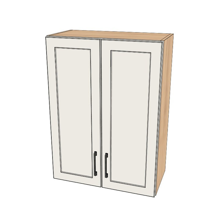 25" Wide x 34" High Wall Cabinet - (Hardrock Maple Melamine Boxes - Thermofoil Doors)
