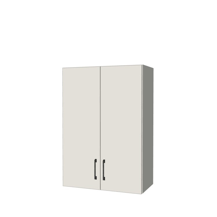 25" Wide x 36" High Wall Cabinet - (White Melamine Boxes - Flat Panel Doors)
