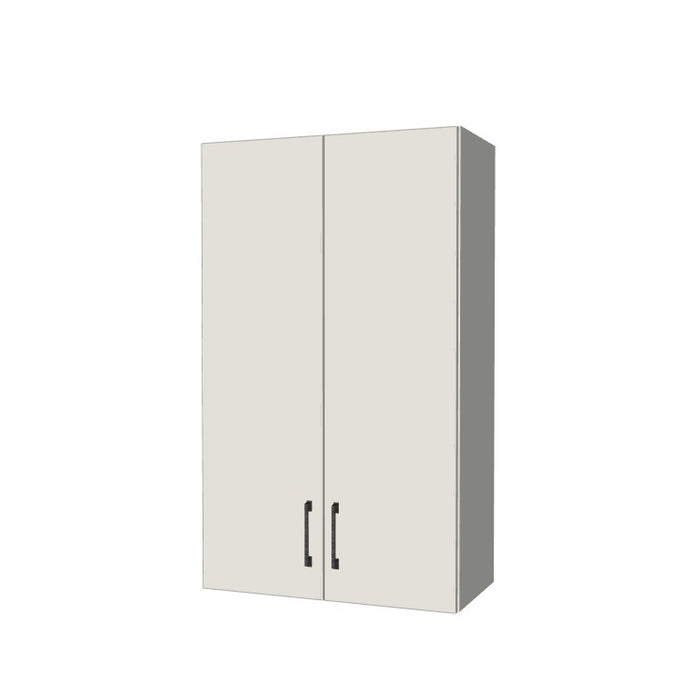 25" Wide x 42" High Wall Cabinet - (White Melamine Boxes - Flat Panel Doors)