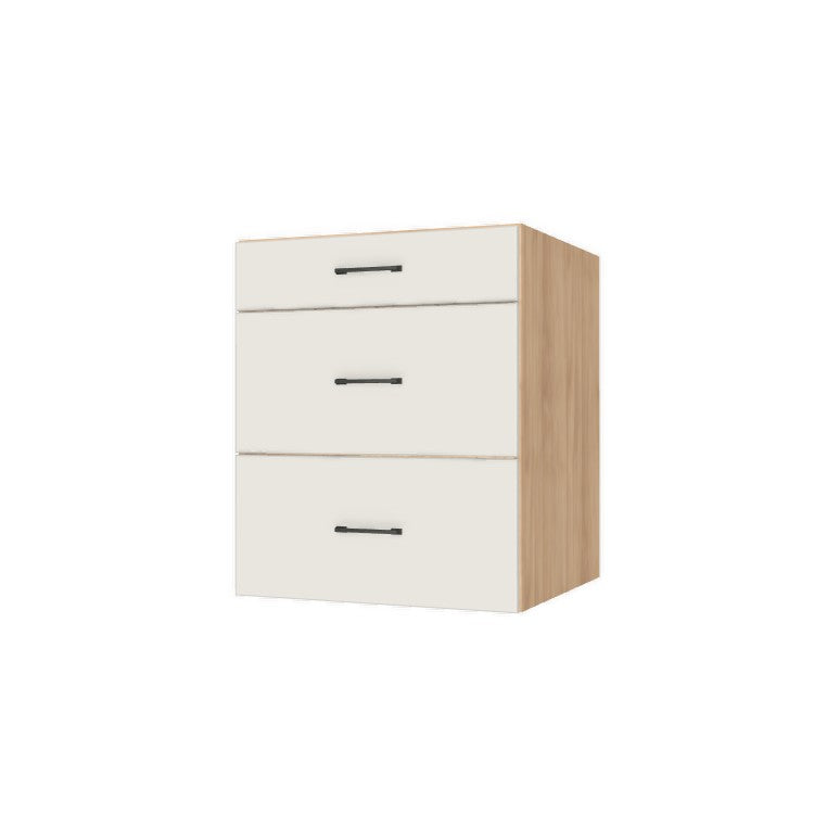 26" Wide Drawer Cabinet - (Hardrock Maple Melamine Boxes - Flat Panel Doors)