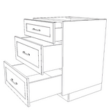 26" Wide Drawer Cabinet - Painted Doors