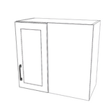 26" Wide 24" High Blind Corner Wall Cabinet - Door on Right/Left Side - Thermofoil Doors