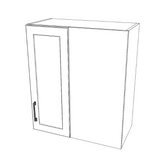 26" Wide 30" High Blind Corner Wall Cabinet - Door on Right/Left Side - Thermofoil Doors