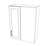 26" Wide 34" High Blind Corner Wall Cabinet - Door on Right/Left Side - Thermofoil Doors