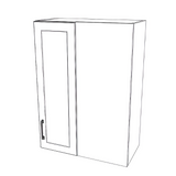 26" Wide 36" High Blind Corner Wall Cabinet - Door on Left Side - Painted Doors