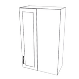26" Wide 42" High Blind Corner Wall Cabinet - Door on Right/Left Side - Thermofoil Doors