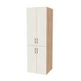 26" Wide Tall Pantry Cabinet - (Hardrock Maple Melamine Boxes - Flat Panel Doors) 24 D