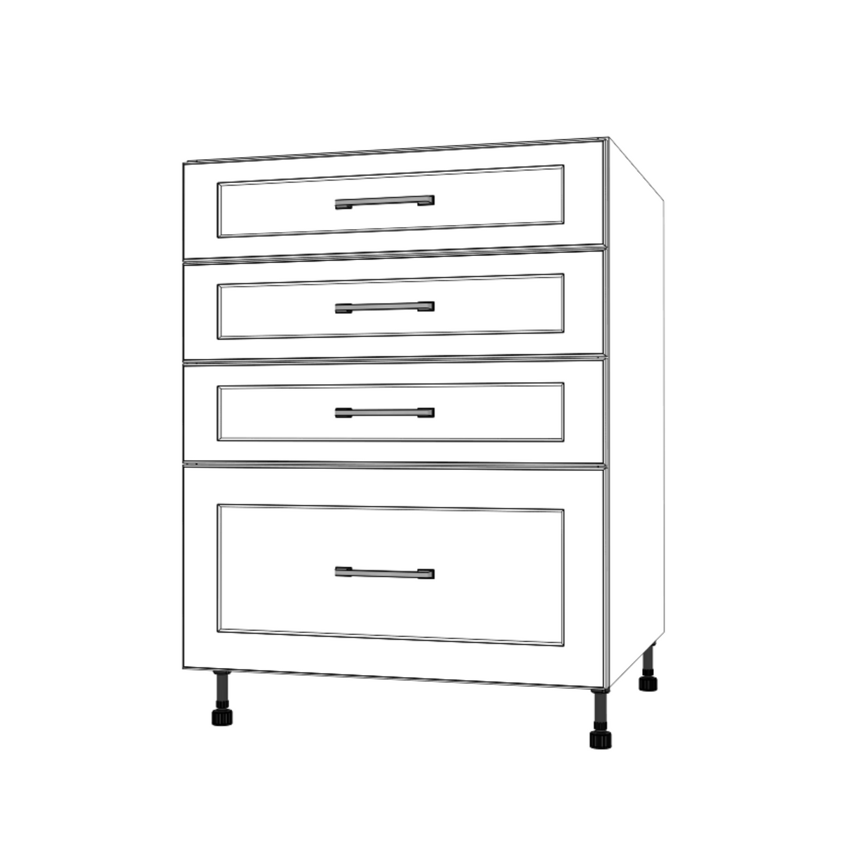 26" Wide Drawer Cabinet - Thermofoil Doors