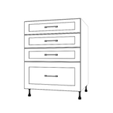 26" Wide Drawer Cabinet - Thermofoil Doors