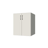 26" Wide Base Cabinet - (White Melamine Boxes - Flat Panel Doors)